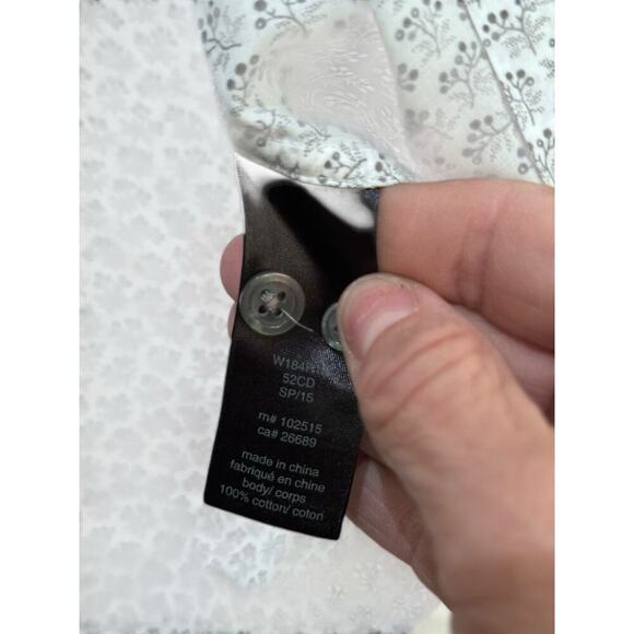 John Varvatos Men's Floral Print Long Sleeves Button Down Shirt Size Medium - Picture 6 of 7